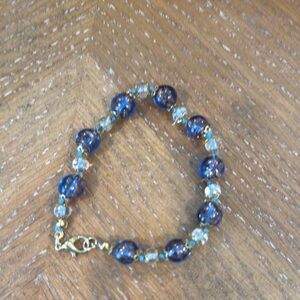 Elegant Blue Beaded Bracelet